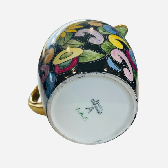 RARE Antique Hand-Painted Floral Majolica Ceramic Pitcher Jug Spode Copeland - Picture 7 of 9